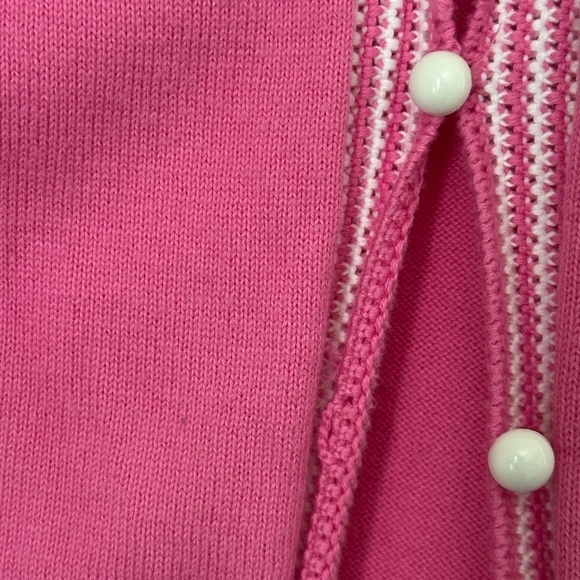 Lilly Pulitzer Pink Pearl Button Cardigan Sweater XS Women | Cropped Classic - Picture 3 of 9